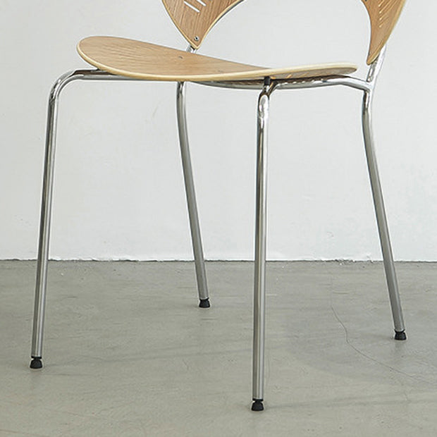 Industrial Metal Restaurant Dining Side Chair Matte Finish Open Back Dining Chair Clearhalo ' kitchen&dining_furn' 'Dining Chairs' 'Dining Tables & Seating' 'dining_chair' 'furn' 'furn_dining_chair' 'Furniture' 'furniture_dining_chair' 'Kitchen & Dining Furniture' 'kitchen' 4040227