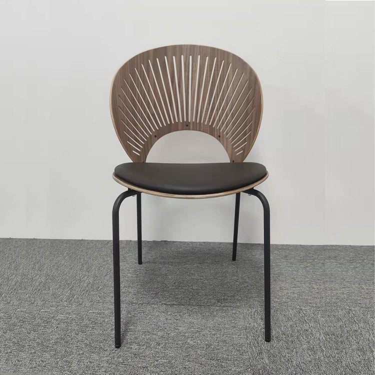 Industrial Metal Restaurant Dining Side Chair Matte Finish Open Back Dining Chair Clearhalo ' kitchen&dining_furn' 'Dining Chairs' 'Dining Tables & Seating' 'dining_chair' 'furn' 'furn_dining_chair' 'Furniture' 'furniture_dining_chair' 'Kitchen & Dining Furniture' 'kitchen' 4040229