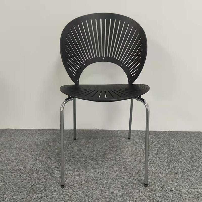 Industrial Metal Restaurant Dining Side Chair Matte Finish Open Back Dining Chair Black 1 Piece Silver Clearhalo ' kitchen&dining_furn' 'Dining Chairs' 'Dining Tables & Seating' 'dining_chair' 'furn' 'furn_dining_chair' 'Furniture' 'furniture_dining_chair' 'Kitchen & Dining Furniture' 'kitchen' 4040236