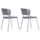 Contemporary Metal Stackable Chairs Kitchen Dining Room Open Back Side Chair Dark Gray 2 Piece Set Clearhalo ' kitchen&dining_furn' 'Dining Chairs' 'Dining Tables & Seating' 'dining_chair' 'furn' 'furn_dining_chair' 'Furniture' 'furniture_dining_chair' 'Kitchen & Dining Furniture' 'kitchen' 4040261