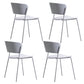 Contemporary Metal Stackable Chairs Kitchen Dining Room Open Back Side Chair Light Gray 4 Piece Set Clearhalo ' kitchen&dining_furn' 'Dining Chairs' 'Dining Tables & Seating' 'dining_chair' 'furn' 'furn_dining_chair' 'Furniture' 'furniture_dining_chair' 'Kitchen & Dining Furniture' 'kitchen' 4040268