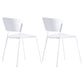 Contemporary Metal Stackable Chairs Kitchen Dining Room Open Back Side Chair White 2 Piece Set Clearhalo ' kitchen&dining_furn' 'Dining Chairs' 'Dining Tables & Seating' 'dining_chair' 'furn' 'furn_dining_chair' 'Furniture' 'furniture_dining_chair' 'Kitchen & Dining Furniture' 'kitchen' 4040271