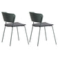 Contemporary Metal Stackable Chairs Kitchen Dining Room Open Back Side Chair Army Green 2 Piece Set Clearhalo ' kitchen&dining_furn' 'Dining Chairs' 'Dining Tables & Seating' 'dining_chair' 'furn' 'furn_dining_chair' 'Furniture' 'furniture_dining_chair' 'Kitchen & Dining Furniture' 'kitchen' 4040283