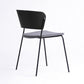 Contemporary Metal Stackable Chairs Kitchen Dining Room Open Back Side Chair Dark Gray-Black 1 Piece Clearhalo ' kitchen&dining_furn' 'Dining Chairs' 'Dining Tables & Seating' 'dining_chair' 'furn' 'furn_dining_chair' 'Furniture' 'furniture_dining_chair' 'Kitchen & Dining Furniture' 'kitchen' 4040291