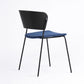 Contemporary Metal Stackable Chairs Kitchen Dining Room Open Back Side Chair Dark Blue-Black 1 Piece Clearhalo ' kitchen&dining_furn' 'Dining Chairs' 'Dining Tables & Seating' 'dining_chair' 'furn' 'furn_dining_chair' 'Furniture' 'furniture_dining_chair' 'Kitchen & Dining Furniture' 'kitchen' 4040297