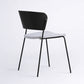 Contemporary Metal Stackable Chairs Kitchen Dining Room Open Back Side Chair Light Gray-Black 1 Piece Clearhalo ' kitchen&dining_furn' 'Dining Chairs' 'Dining Tables & Seating' 'dining_chair' 'furn' 'furn_dining_chair' 'Furniture' 'furniture_dining_chair' 'Kitchen & Dining Furniture' 'kitchen' 4040303