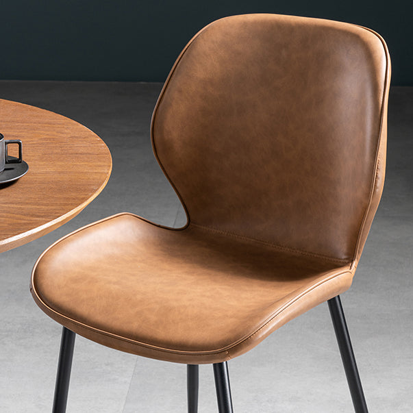 Scandinavian Leather Home Side Chair Matte Finish Wingback Dining Chair (Set of 2) Clearhalo ' kitchen&dining_furn' 'Dining Chairs' 'Dining Tables & Seating' 'dining_chair' 'furn' 'furn_dining_chair' 'Furniture' 'furniture_dining_chair' 'Kitchen & Dining Furniture' 'kitchen' 4040332