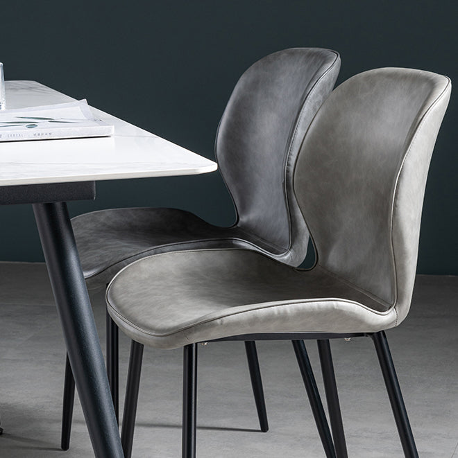 Scandinavian Leather Home Side Chair Matte Finish Wingback Dining Chair (Set of 2) Clearhalo ' kitchen&dining_furn' 'Dining Chairs' 'Dining Tables & Seating' 'dining_chair' 'furn' 'furn_dining_chair' 'Furniture' 'furniture_dining_chair' 'Kitchen & Dining Furniture' 'kitchen' 4040339