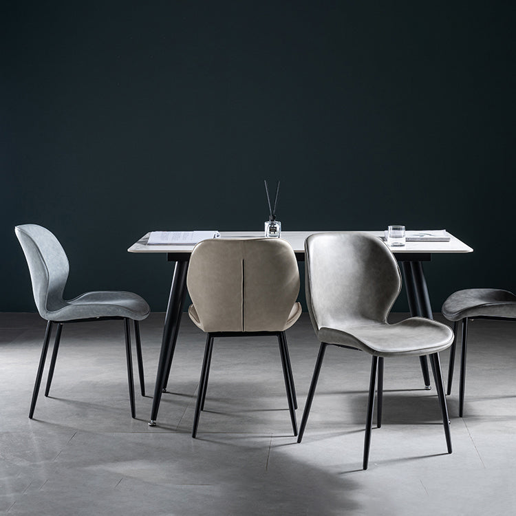 Scandinavian Leather Home Side Chair Matte Finish Wingback Dining Chair (Set of 2) Clearhalo ' kitchen&dining_furn' 'Dining Chairs' 'Dining Tables & Seating' 'dining_chair' 'furn' 'furn_dining_chair' 'Furniture' 'furniture_dining_chair' 'Kitchen & Dining Furniture' 'kitchen' 4040340