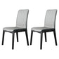Scandinavian Style Wood Dining Chair Dining Room Solid Back Armless Chair (Set of 2) Dark Gray Black Clearhalo ' kitchen&dining_furn' 'Dining Chairs' 'Dining Tables & Seating' 'dining_chair' 'furn' 'furn_dining_chair' 'Furniture' 'furniture_dining_chair' 'Kitchen & Dining Furniture' 'kitchen' 4040352