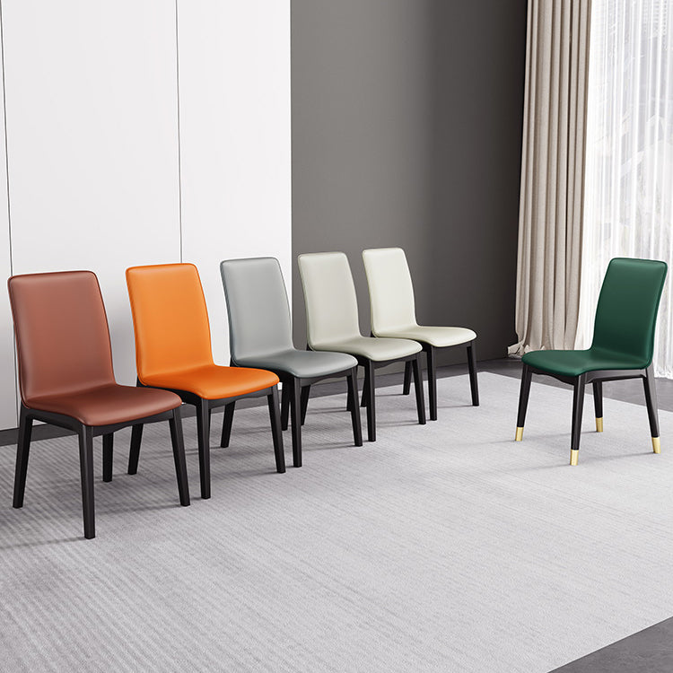 Scandinavian Style Wood Dining Chair Dining Room Solid Back Armless Chair (Set of 2) Clearhalo ' kitchen&dining_furn' 'Dining Chairs' 'Dining Tables & Seating' 'dining_chair' 'furn' 'furn_dining_chair' 'Furniture' 'furniture_dining_chair' 'Kitchen & Dining Furniture' 'kitchen' 4040355