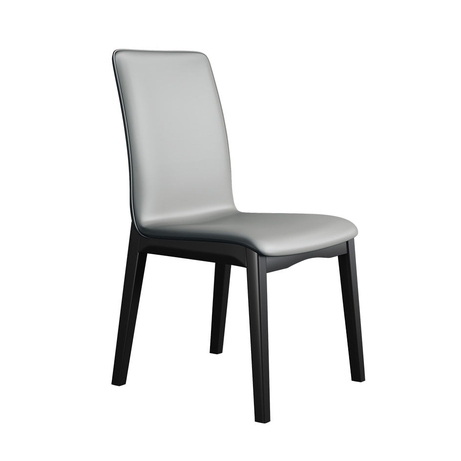 Scandinavian Style Wood Dining Chair Dining Room Solid Back Armless Chair (Set of 2) Clearhalo ' kitchen&dining_furn' 'Dining Chairs' 'Dining Tables & Seating' 'dining_chair' 'furn' 'furn_dining_chair' 'Furniture' 'furniture_dining_chair' 'Kitchen & Dining Furniture' 'kitchen' 4040359