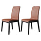 Scandinavian Style Wood Dining Chair Dining Room Solid Back Armless Chair (Set of 2) Coffee Black Clearhalo ' kitchen&dining_furn' 'Dining Chairs' 'Dining Tables & Seating' 'dining_chair' 'furn' 'furn_dining_chair' 'Furniture' 'furniture_dining_chair' 'Kitchen & Dining Furniture' 'kitchen' 4040360