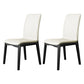 Scandinavian Style Wood Dining Chair Dining Room Solid Back Armless Chair (Set of 2) Off-White Black Clearhalo ' kitchen&dining_furn' 'Dining Chairs' 'Dining Tables & Seating' 'dining_chair' 'furn' 'furn_dining_chair' 'Furniture' 'furniture_dining_chair' 'Kitchen & Dining Furniture' 'kitchen' 4040362