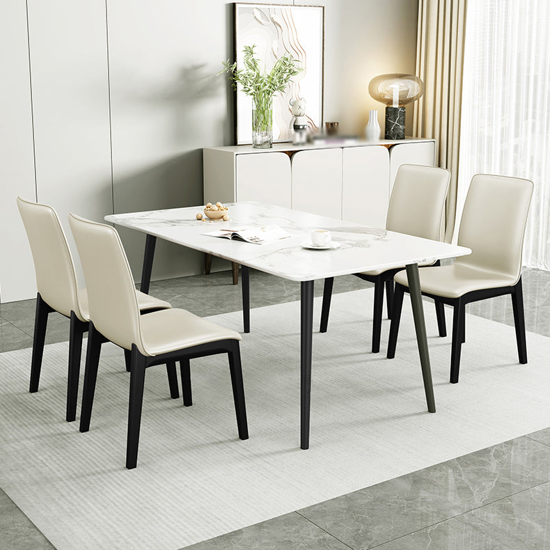 Scandinavian Style Wood Dining Chair Dining Room Solid Back Armless Chair (Set of 2) Clearhalo ' kitchen&dining_furn' 'Dining Chairs' 'Dining Tables & Seating' 'dining_chair' 'furn' 'furn_dining_chair' 'Furniture' 'furniture_dining_chair' 'Kitchen & Dining Furniture' 'kitchen' 4040375