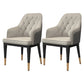 Solid Back Dining Arm Chairs Upholstered Dining Armchairs with Metal Legs Grey 2 Piece Set Clearhalo ' kitchen&dining_furn' 'Dining Chairs' 'Dining Tables & Seating' 'dining_chair' 'furn' 'furn_dining_chair' 'Furniture' 'furniture_dining_chair' 'Kitchen & Dining Furniture' 'kitchen' 4040379