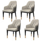 Solid Back Dining Arm Chairs Upholstered Dining Armchairs with Metal Legs Grey 4 Piece Set Clearhalo ' kitchen&dining_furn' 'Dining Chairs' 'Dining Tables & Seating' 'dining_chair' 'furn' 'furn_dining_chair' 'Furniture' 'furniture_dining_chair' 'Kitchen & Dining Furniture' 'kitchen' 4040381