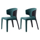 Designer Style Dining Arm Chair Matte Finish Wingback Dining Chair (Set of 2) Navy Clearhalo ' kitchen&dining_furn' 'Dining Chairs' 'Dining Tables & Seating' 'dining_chair' 'furn' 'furn_dining_chair' 'Furniture' 'furniture_dining_chair' 'Kitchen & Dining Furniture' 'kitchen' 4040404