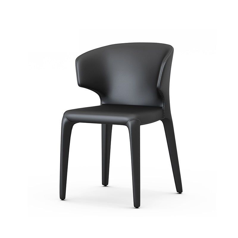 Designer Style Dining Arm Chair Matte Finish Wingback Dining Chair (Set of 2) Clearhalo ' kitchen&dining_furn' 'Dining Chairs' 'Dining Tables & Seating' 'dining_chair' 'furn' 'furn_dining_chair' 'Furniture' 'furniture_dining_chair' 'Kitchen & Dining Furniture' 'kitchen' 4040406