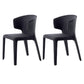 Designer Style Dining Arm Chair Matte Finish Wingback Dining Chair (Set of 2) Light Gray-Black Clearhalo ' kitchen&dining_furn' 'Dining Chairs' 'Dining Tables & Seating' 'dining_chair' 'furn' 'furn_dining_chair' 'Furniture' 'furniture_dining_chair' 'Kitchen & Dining Furniture' 'kitchen' 4040414