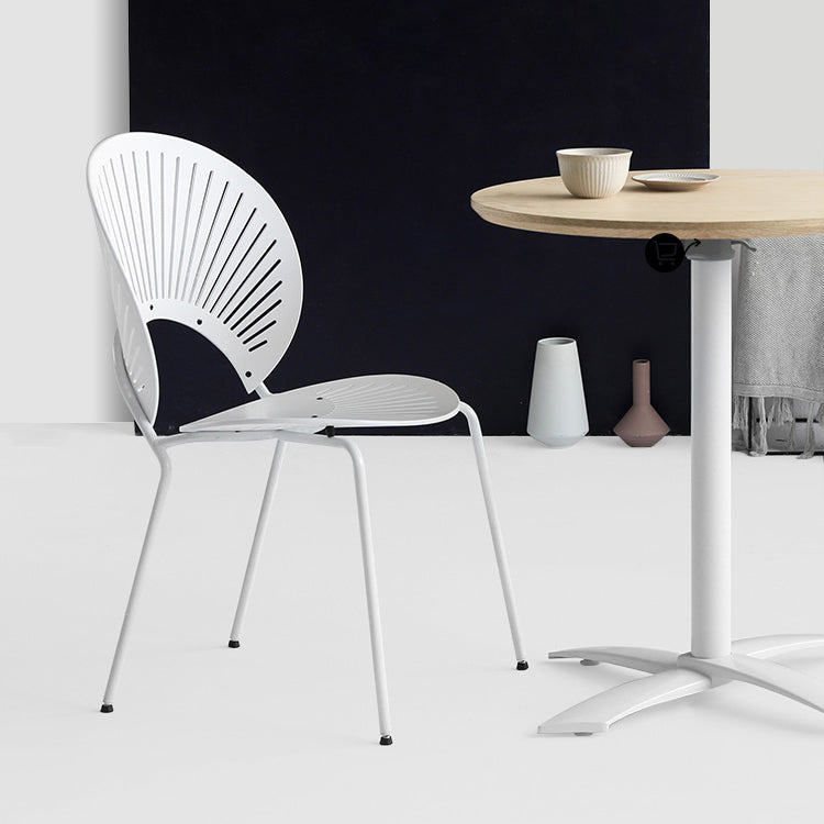 Contemporary Metal Dining Room Chairs Armless Open Back Dining Side Chair Clearhalo ' kitchen&dining_furn' 'Dining Chairs' 'Dining Tables & Seating' 'dining_chair' 'furn' 'furn_dining_chair' 'Furniture' 'furniture_dining_chair' 'Kitchen & Dining Furniture' 'kitchen' 4040417