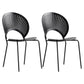 Contemporary Metal Dining Room Chairs Armless Open Back Dining Side Chair Black 2 Piece Set Clearhalo ' kitchen&dining_furn' 'Dining Chairs' 'Dining Tables & Seating' 'dining_chair' 'furn' 'furn_dining_chair' 'Furniture' 'furniture_dining_chair' 'Kitchen & Dining Furniture' 'kitchen' 4040420