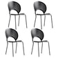 Contemporary Metal Dining Room Chairs Armless Open Back Dining Side Chair Black 4 Piece Set Clearhalo ' kitchen&dining_furn' 'Dining Chairs' 'Dining Tables & Seating' 'dining_chair' 'furn' 'furn_dining_chair' 'Furniture' 'furniture_dining_chair' 'Kitchen & Dining Furniture' 'kitchen' 4040422