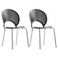 Contemporary Metal Dining Room Chairs Armless Open Back Dining Side Chair Grey 2 Piece Set Clearhalo ' kitchen&dining_furn' 'Dining Chairs' 'Dining Tables & Seating' 'dining_chair' 'furn' 'furn_dining_chair' 'Furniture' 'furniture_dining_chair' 'Kitchen & Dining Furniture' 'kitchen' 4040425