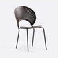 Contemporary Metal Dining Room Chairs Armless Open Back Dining Side Chair Black-Brown 1 Piece Clearhalo ' kitchen&dining_furn' 'Dining Chairs' 'Dining Tables & Seating' 'dining_chair' 'furn' 'furn_dining_chair' 'Furniture' 'furniture_dining_chair' 'Kitchen & Dining Furniture' 'kitchen' 4040435