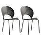 Contemporary Metal Dining Room Chairs Armless Open Back Dining Side Chair Gray Black 2 Piece Set Clearhalo ' kitchen&dining_furn' 'Dining Chairs' 'Dining Tables & Seating' 'dining_chair' 'furn' 'furn_dining_chair' 'Furniture' 'furniture_dining_chair' 'Kitchen & Dining Furniture' 'kitchen' 4040445