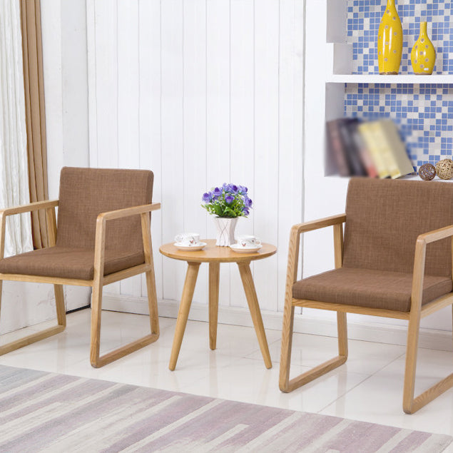Contemporary Wood Dining Arm Chairs Upholstered Fabric Dining Side Chair for Restaurant Clearhalo ' kitchen&dining_furn' 'Dining Chairs' 'Dining Tables & Seating' 'dining_chair' 'furn' 'furn_dining_chair' 'Furniture' 'furniture_dining_chair' 'Kitchen & Dining Furniture' 'kitchen' 4040460
