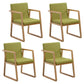 Contemporary Wood Dining Arm Chairs Upholstered Fabric Dining Side Chair for Restaurant Green 4 Piece Set Natural Wood Clearhalo ' kitchen&dining_furn' 'Dining Chairs' 'Dining Tables & Seating' 'dining_chair' 'furn' 'furn_dining_chair' 'Furniture' 'furniture_dining_chair' 'Kitchen & Dining Furniture' 'kitchen' 4040468
