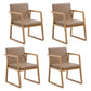 Contemporary Wood Dining Arm Chairs Upholstered Fabric Dining Side Chair for Restaurant Khaki 4 Piece Set Natural Wood Clearhalo ' kitchen&dining_furn' 'Dining Chairs' 'Dining Tables & Seating' 'dining_chair' 'furn' 'furn_dining_chair' 'Furniture' 'furniture_dining_chair' 'Kitchen & Dining Furniture' 'kitchen' 4040473