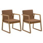 Contemporary Wood Dining Arm Chairs Upholstered Fabric Dining Side Chair for Restaurant Light Brown 2 Piece Set Natural Wood Clearhalo ' kitchen&dining_furn' 'Dining Chairs' 'Dining Tables & Seating' 'dining_chair' 'furn' 'furn_dining_chair' 'Furniture' 'furniture_dining_chair' 'Kitchen & Dining Furniture' 'kitchen' 4040476
