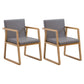 Contemporary Wood Dining Arm Chairs Upholstered Fabric Dining Side Chair for Restaurant Smoke Gray 2 Piece Set Natural Wood Clearhalo ' kitchen&dining_furn' 'Dining Chairs' 'Dining Tables & Seating' 'dining_chair' 'furn' 'furn_dining_chair' 'Furniture' 'furniture_dining_chair' 'Kitchen & Dining Furniture' 'kitchen' 4040479