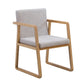 Contemporary Wood Dining Arm Chairs Upholstered Fabric Dining Side Chair for Restaurant Gray-White 1 Piece Natural Wood Clearhalo ' kitchen&dining_furn' 'Dining Chairs' 'Dining Tables & Seating' 'dining_chair' 'furn' 'furn_dining_chair' 'Furniture' 'furniture_dining_chair' 'Kitchen & Dining Furniture' 'kitchen' 4040481