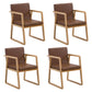 Contemporary Wood Dining Arm Chairs Upholstered Fabric Dining Side Chair for Restaurant Dark Brown 4 Piece Set Natural Wood Clearhalo ' kitchen&dining_furn' 'Dining Chairs' 'Dining Tables & Seating' 'dining_chair' 'furn' 'furn_dining_chair' 'Furniture' 'furniture_dining_chair' 'Kitchen & Dining Furniture' 'kitchen' 4040486