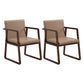 Contemporary Wood Dining Arm Chairs Upholstered Fabric Dining Side Chair for Restaurant Khaki 2 Piece Set Walnut Clearhalo ' kitchen&dining_furn' 'Dining Chairs' 'Dining Tables & Seating' 'dining_chair' 'furn' 'furn_dining_chair' 'Furniture' 'furniture_dining_chair' 'Kitchen & Dining Furniture' 'kitchen' 4040497