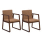 Contemporary Wood Dining Arm Chairs Upholstered Fabric Dining Side Chair for Restaurant Light Brown 2 Piece Set Walnut Clearhalo ' kitchen&dining_furn' 'Dining Chairs' 'Dining Tables & Seating' 'dining_chair' 'furn' 'furn_dining_chair' 'Furniture' 'furniture_dining_chair' 'Kitchen & Dining Furniture' 'kitchen' 4040500