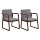 Contemporary Wood Dining Arm Chairs Upholstered Fabric Dining Side Chair for Restaurant Smoke Gray 2 Piece Set Walnut Clearhalo ' kitchen&dining_furn' 'Dining Chairs' 'Dining Tables & Seating' 'dining_chair' 'furn' 'furn_dining_chair' 'Furniture' 'furniture_dining_chair' 'Kitchen & Dining Furniture' 'kitchen' 4040503