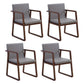 Contemporary Wood Dining Arm Chairs Upholstered Fabric Dining Side Chair for Restaurant Smoke Gray 4 Piece Set Walnut Clearhalo ' kitchen&dining_furn' 'Dining Chairs' 'Dining Tables & Seating' 'dining_chair' 'furn' 'furn_dining_chair' 'Furniture' 'furniture_dining_chair' 'Kitchen & Dining Furniture' 'kitchen' 4040504