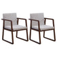 Contemporary Wood Dining Arm Chairs Upholstered Fabric Dining Side Chair for Restaurant Gray-White 2 Piece Set Walnut Clearhalo ' kitchen&dining_furn' 'Dining Chairs' 'Dining Tables & Seating' 'dining_chair' 'furn' 'furn_dining_chair' 'Furniture' 'furniture_dining_chair' 'Kitchen & Dining Furniture' 'kitchen' 4040506