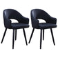 Scandinavian Home Arm Chair Upholstered Open Back Metal Dining Room Chair Black 2 Piece Set Clearhalo ' kitchen&dining_furn' 'Dining Chairs' 'Dining Tables & Seating' 'dining_chair' 'furn' 'furn_dining_chair' 'Furniture' 'furniture_dining_chair' 'Kitchen & Dining Furniture' 'kitchen' 4040518