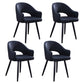 Scandinavian Home Arm Chair Upholstered Open Back Metal Dining Room Chair Black 4 Piece Set Clearhalo ' kitchen&dining_furn' 'Dining Chairs' 'Dining Tables & Seating' 'dining_chair' 'furn' 'furn_dining_chair' 'Furniture' 'furniture_dining_chair' 'Kitchen & Dining Furniture' 'kitchen' 4040519