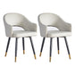 Scandinavian Home Arm Chair Upholstered Open Back Metal Dining Room Chair Grey 2 Piece Set Clearhalo ' kitchen&dining_furn' 'Dining Chairs' 'Dining Tables & Seating' 'dining_chair' 'furn' 'furn_dining_chair' 'Furniture' 'furniture_dining_chair' 'Kitchen & Dining Furniture' 'kitchen' 4040524