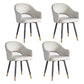 Scandinavian Home Arm Chair Upholstered Open Back Metal Dining Room Chair Grey 4 Piece Set Clearhalo ' kitchen&dining_furn' 'Dining Chairs' 'Dining Tables & Seating' 'dining_chair' 'furn' 'furn_dining_chair' 'Furniture' 'furniture_dining_chair' 'Kitchen & Dining Furniture' 'kitchen' 4040526