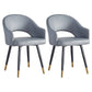 Scandinavian Home Arm Chair Upholstered Open Back Metal Dining Room Chair Dark Gray 2 Piece Set Clearhalo ' kitchen&dining_furn' 'Dining Chairs' 'Dining Tables & Seating' 'dining_chair' 'furn' 'furn_dining_chair' 'Furniture' 'furniture_dining_chair' 'Kitchen & Dining Furniture' 'kitchen' 4040530