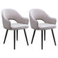 Scandinavian Home Arm Chair Upholstered Open Back Metal Dining Room Chair Light Gray 2 Piece Set Clearhalo ' kitchen&dining_furn' 'Dining Chairs' 'Dining Tables & Seating' 'dining_chair' 'furn' 'furn_dining_chair' 'Furniture' 'furniture_dining_chair' 'Kitchen & Dining Furniture' 'kitchen' 4040535
