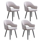 Scandinavian Home Arm Chair Upholstered Open Back Metal Dining Room Chair Light Gray 4 Piece Set Clearhalo ' kitchen&dining_furn' 'Dining Chairs' 'Dining Tables & Seating' 'dining_chair' 'furn' 'furn_dining_chair' 'Furniture' 'furniture_dining_chair' 'Kitchen & Dining Furniture' 'kitchen' 4040536