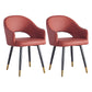 Scandinavian Home Arm Chair Upholstered Open Back Metal Dining Room Chair Burgundy 2 Piece Set Clearhalo ' kitchen&dining_furn' 'Dining Chairs' 'Dining Tables & Seating' 'dining_chair' 'furn' 'furn_dining_chair' 'Furniture' 'furniture_dining_chair' 'Kitchen & Dining Furniture' 'kitchen' 4040544
